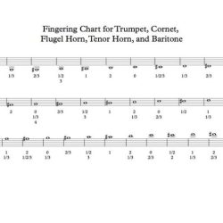 B flat baritone finger chart